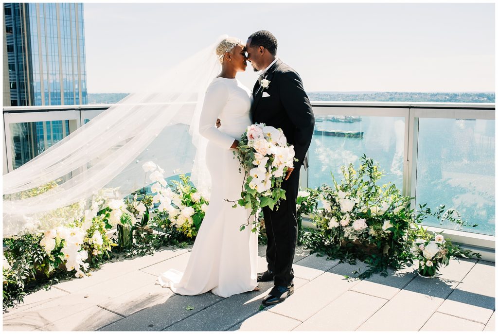 Luxury rooftop wedding, Seattle, Captured By Candace Photography