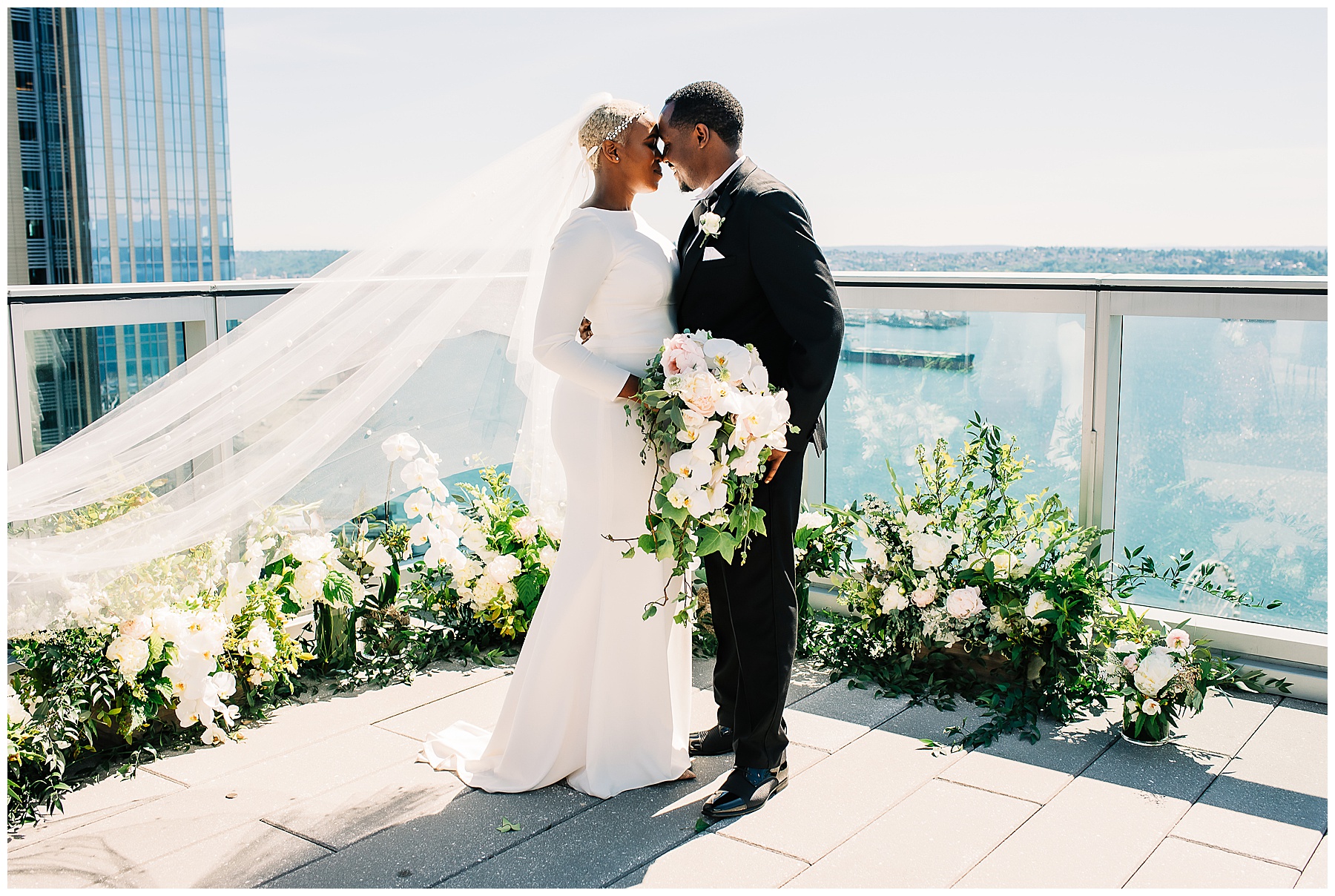 Downtown Seattle Rooftop Wedding, Seattle Wedding Photographer, Seattle Wedding Photography, Captured By Candace Photography, Luxury Micro Wedding Seattle