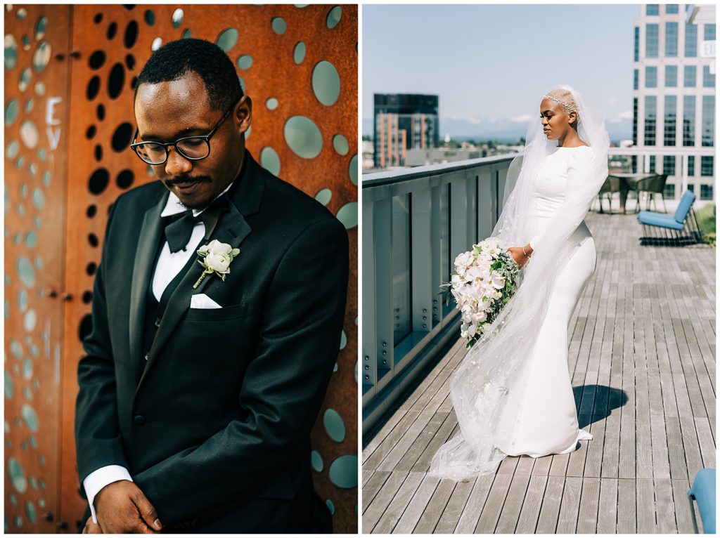 Luxury rooftop wedding, Seattle, Captured By Candace Photography