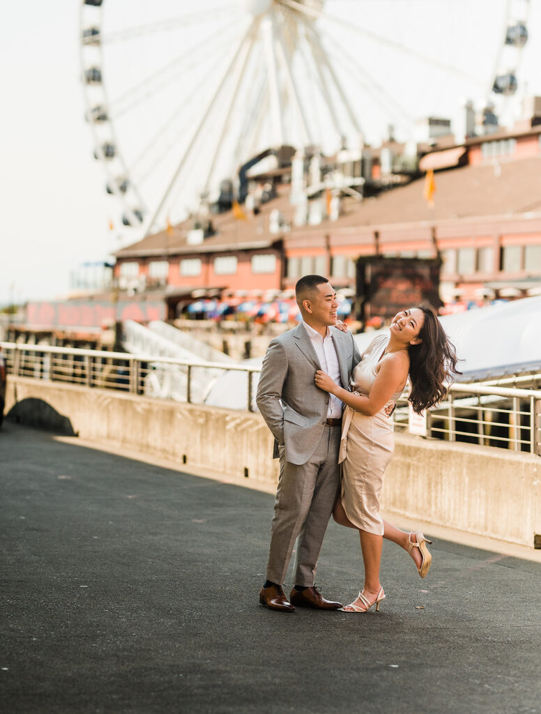Pioneer Square Engagement Session, Pioneer Square Engagement Photos, Captured by Candace Photography, Black Engagement Photographer Seattle