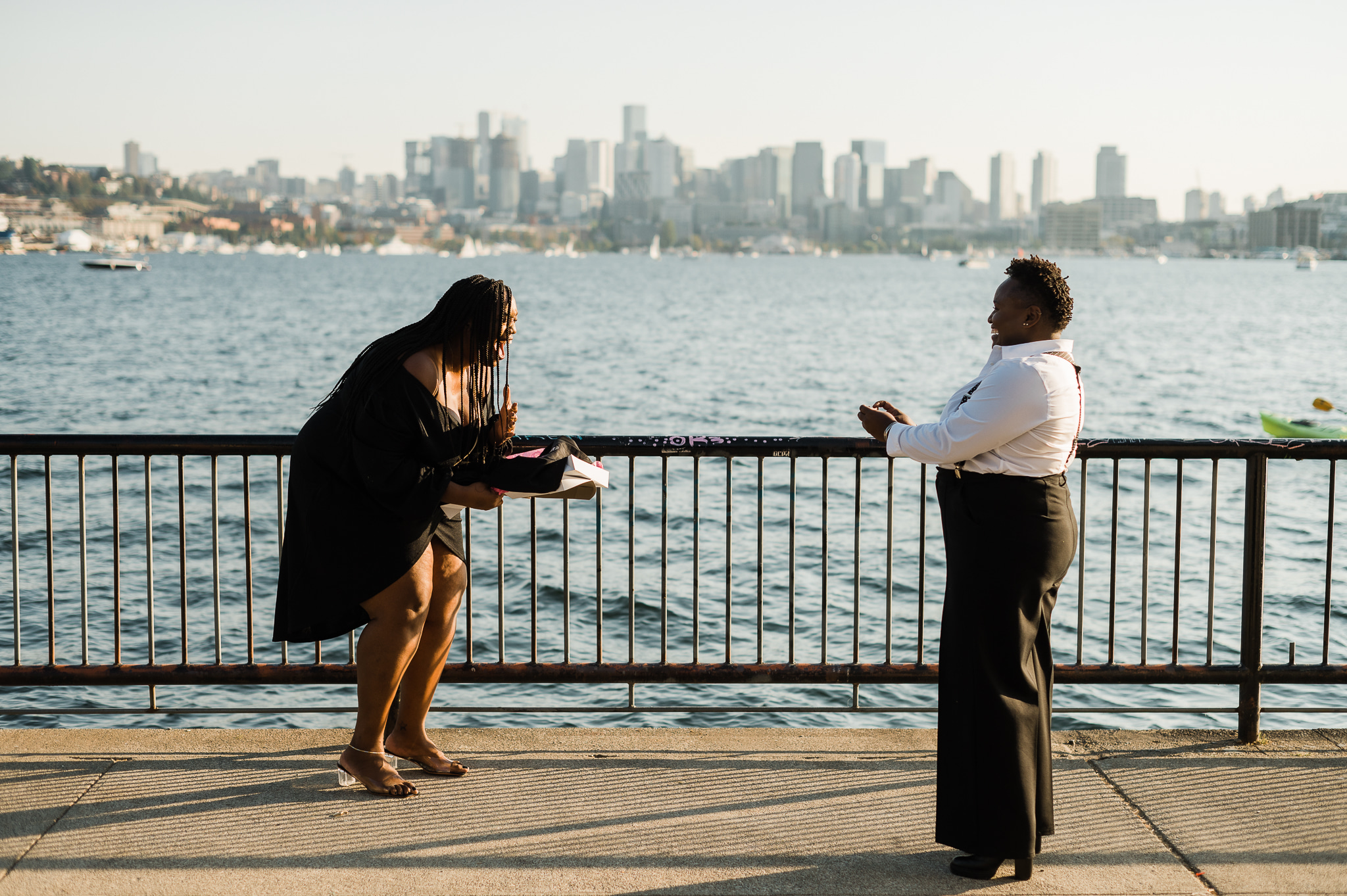 Gas Works Park Proposal Seattle, Seattle Proposal Photographer, Captured by Candace Photography, LGBTQ Couples Photography Seattle