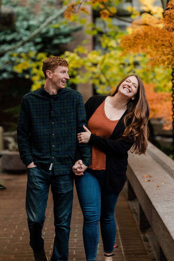 Fall engagement photos, Pioneer Square Engagement Session, Pioneer Square Engagement Photos, Captured by Candace Photography, Black Engagement Photographer Seattle