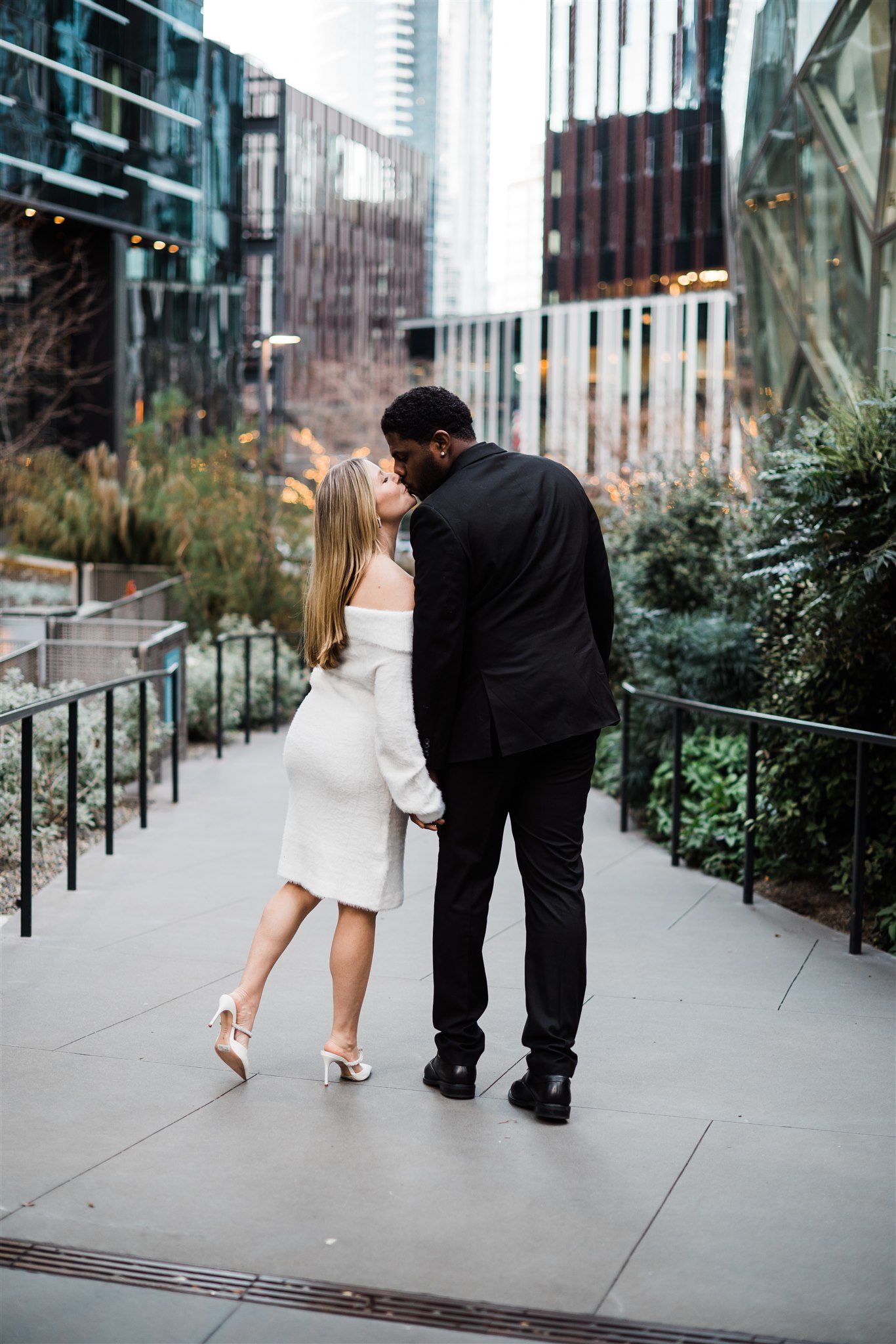 Winter Engagement Photos, Downtown Seattle Engagement Photos, Black Seattle Engagement Photographer, Captured by Candace Photography