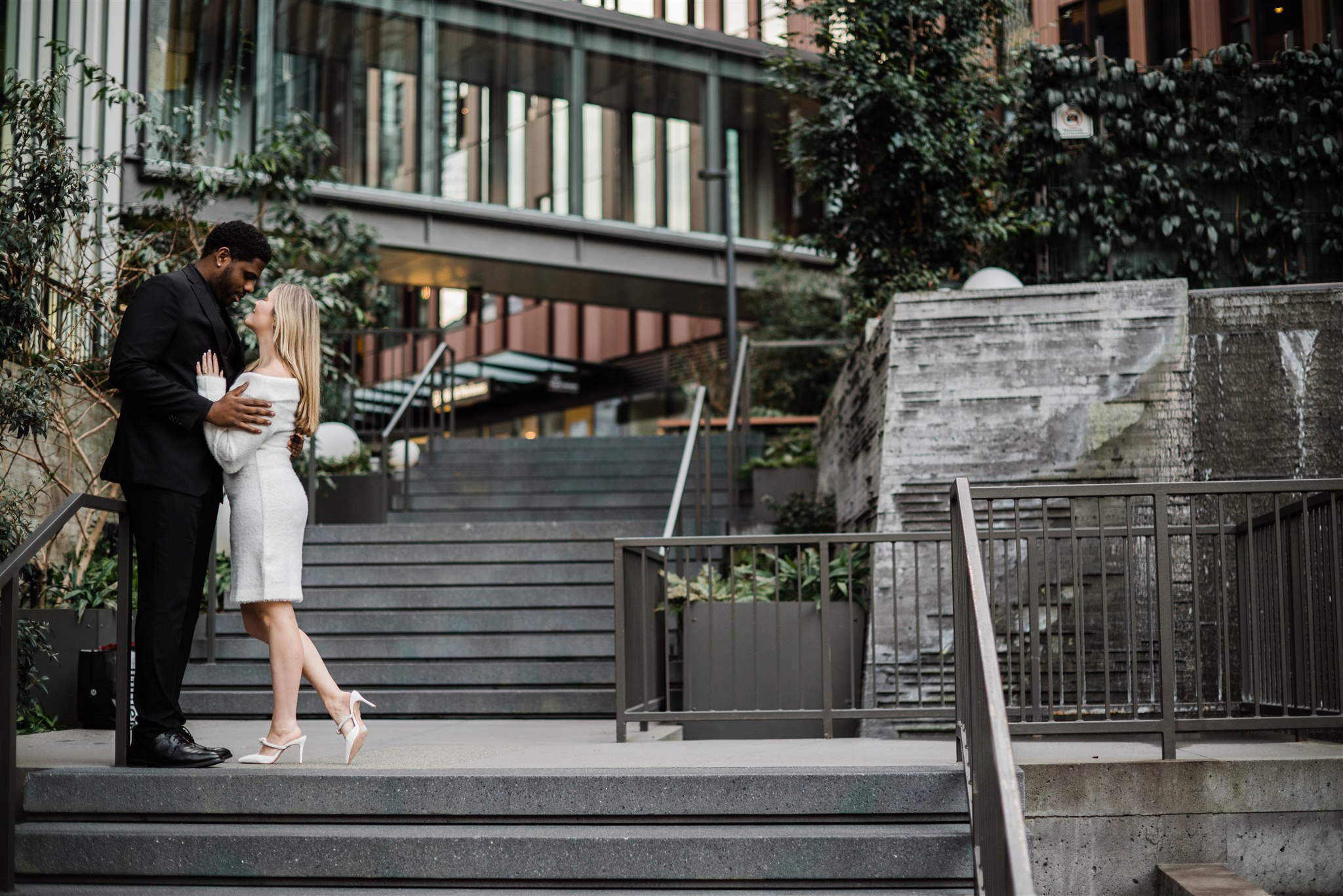 Winter Engagement Photos, Downtown Seattle Engagement Photos, Black Seattle Engagement Photographer, Captured by Candace Photography