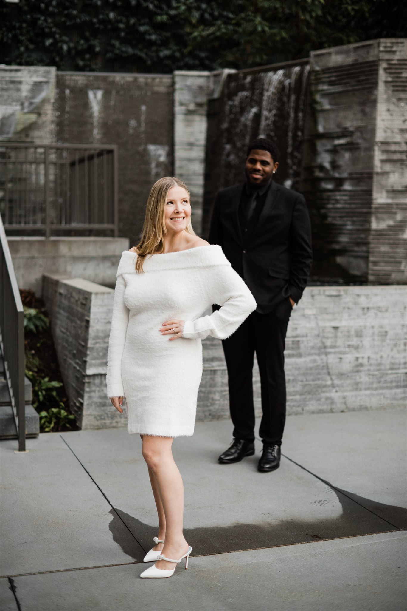 Winter Engagement Photos, Downtown Seattle Engagement Photos, Black Seattle Engagement Photographer, Captured by Candace Photography