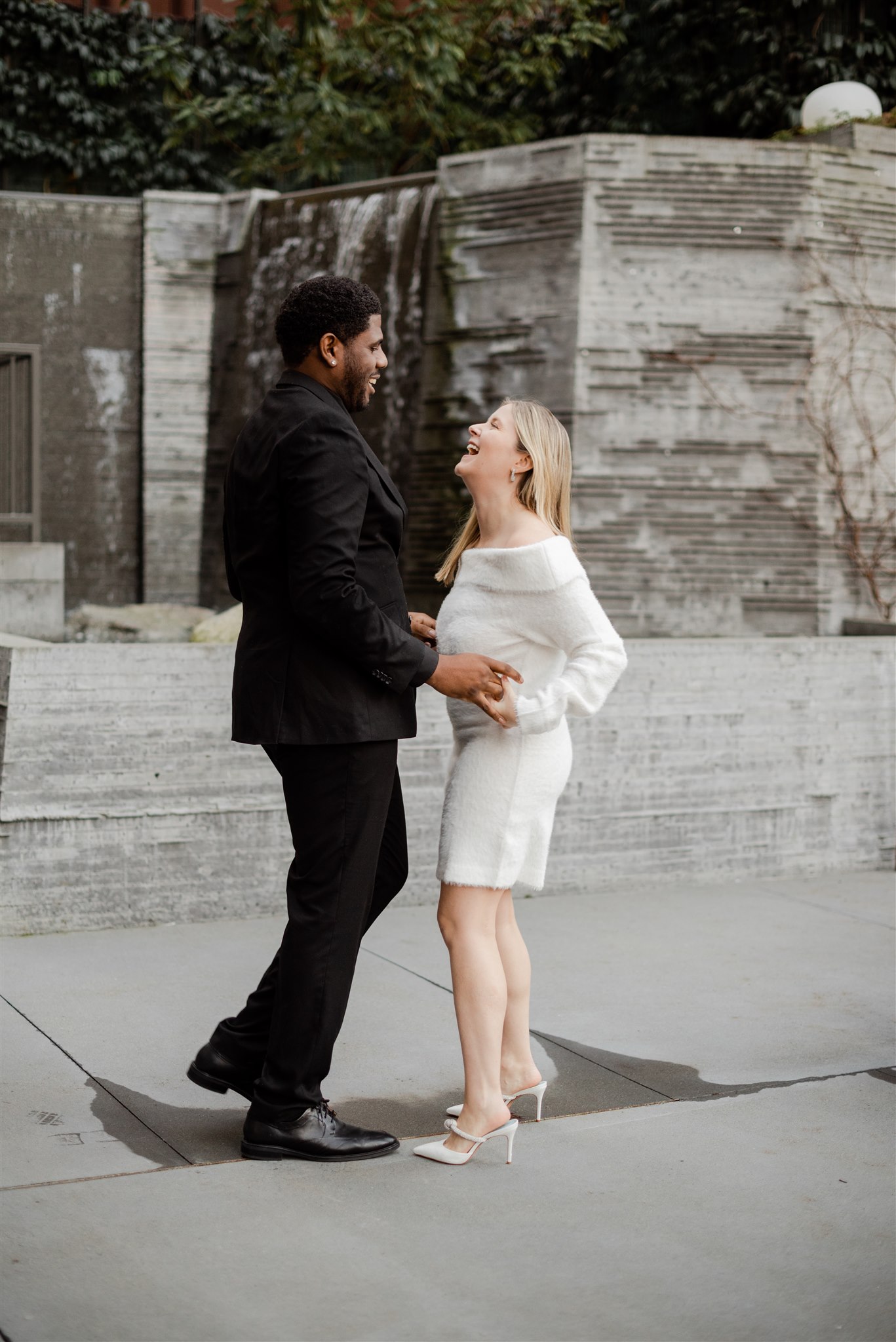 Winter Engagement Photos, Downtown Seattle Engagement Photos, Black Seattle Engagement Photographer, Captured by Candace Photography