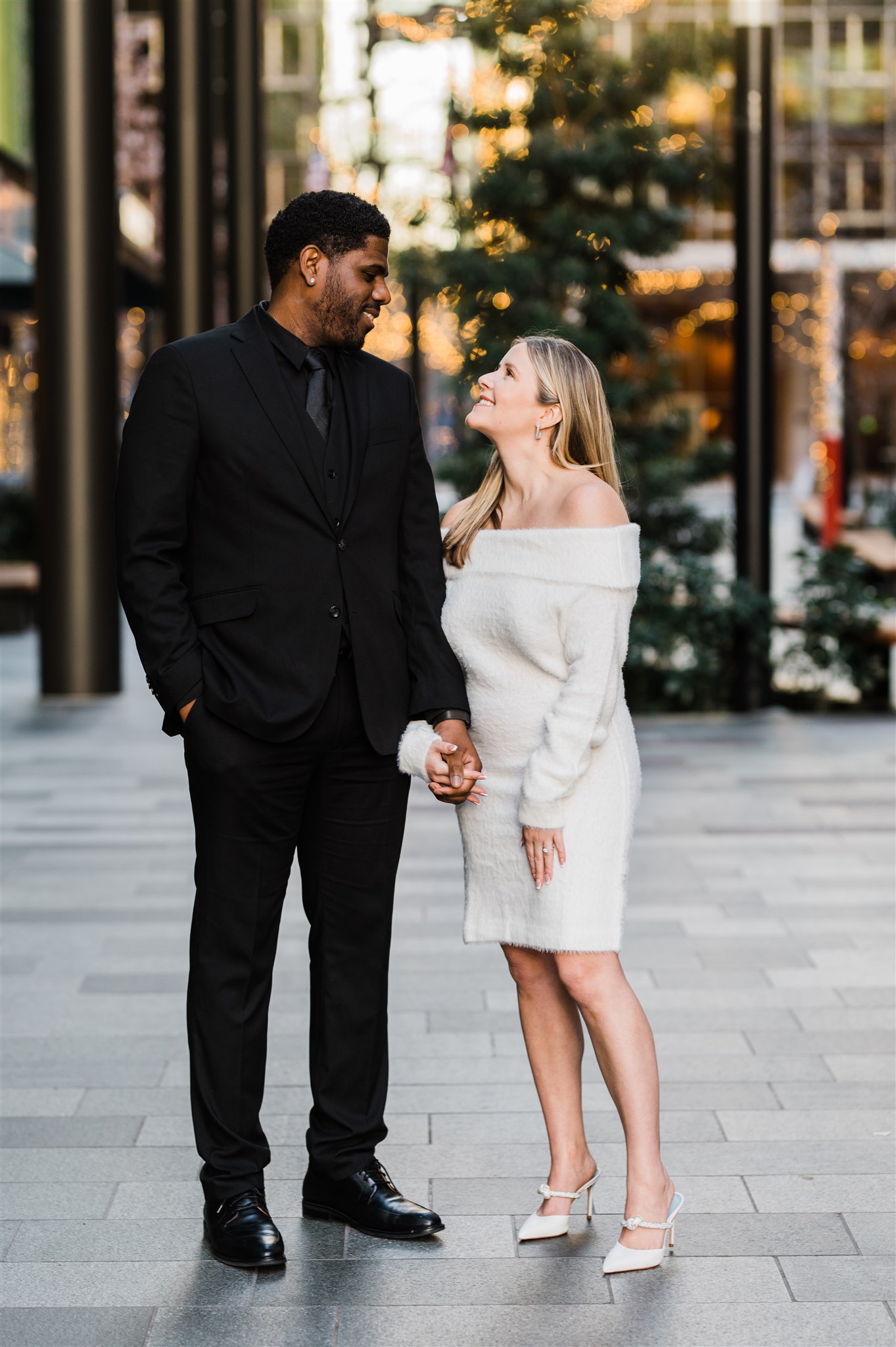 Winter Engagement Photos, Downtown Seattle Engagement Photos, Black Seattle Engagement Photographer, Captured by Candace Photography