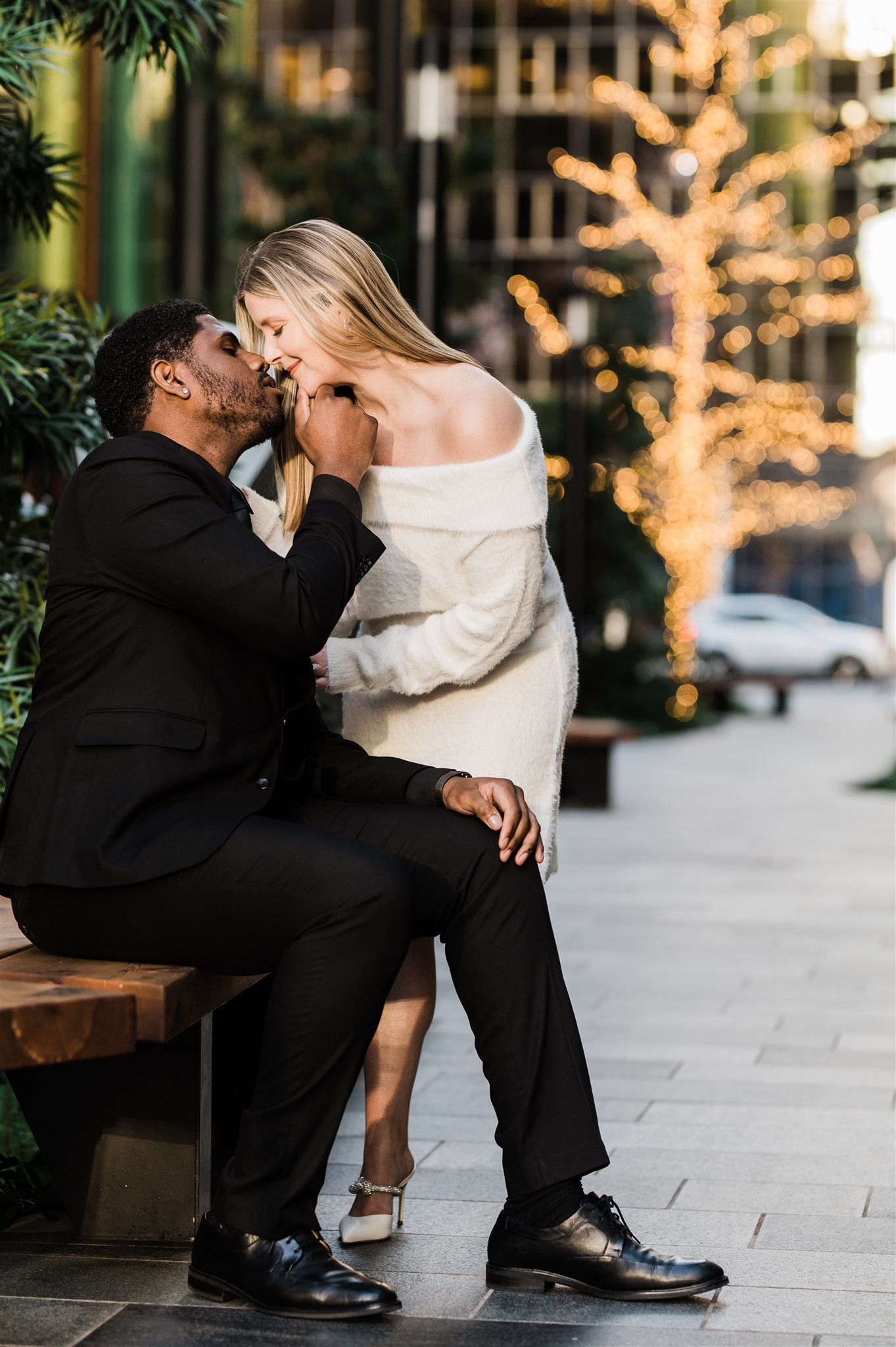 Winter Engagement Photos, Downtown Seattle Engagement Photos, Black Seattle Engagement Photographer, Captured by Candace Photography