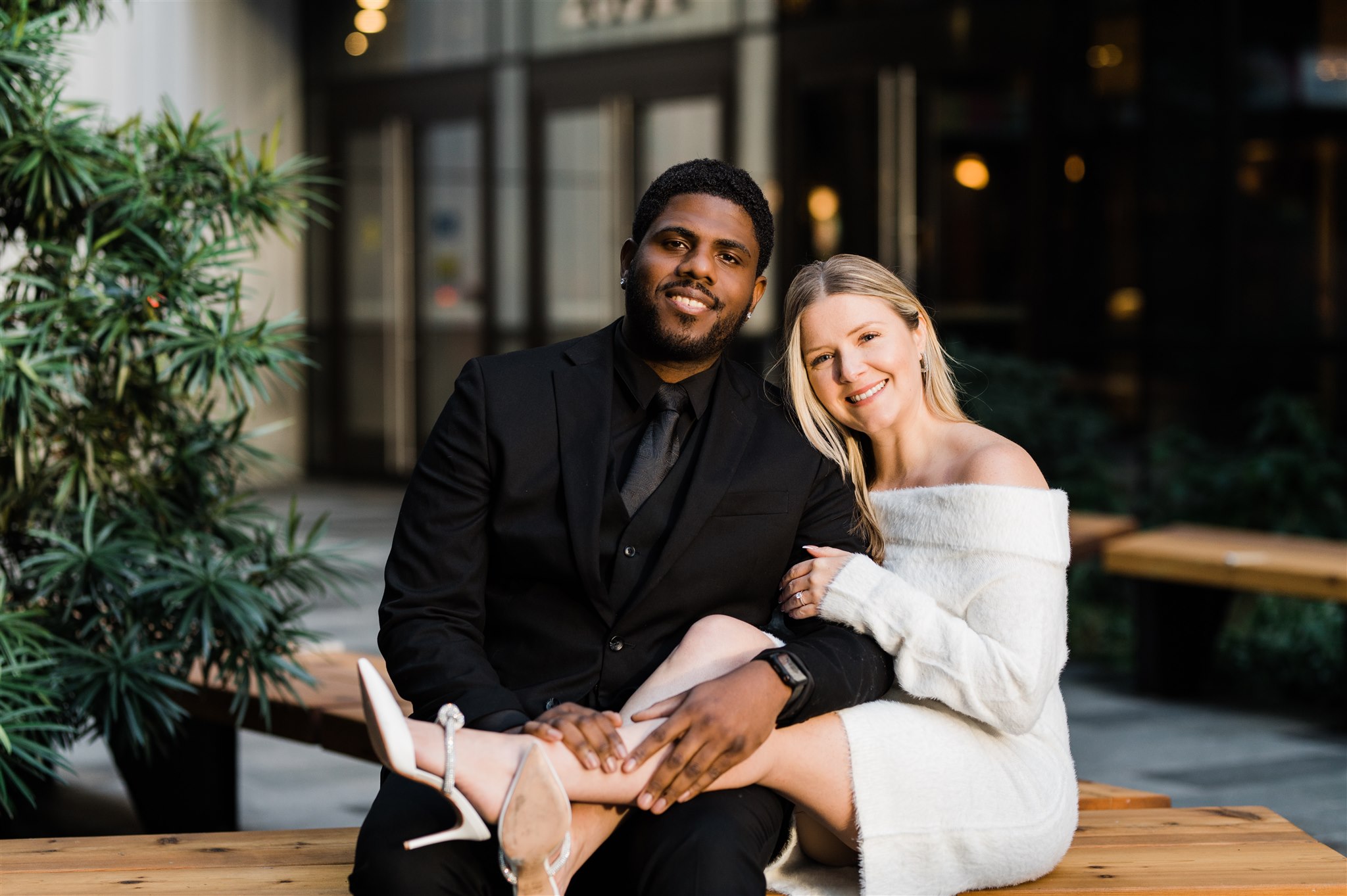 Winter Engagement Photos, Downtown Seattle Engagement Photos, Black Seattle Engagement Photographer, Captured by Candace Photography