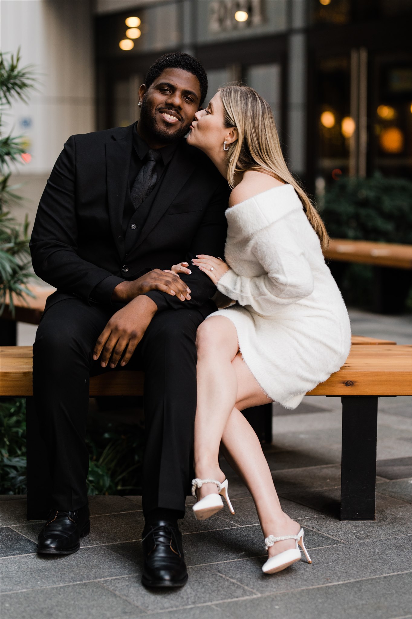 Winter Engagement Photos, Downtown Seattle Engagement Photos, Black Seattle Engagement Photographer, Captured by Candace Photography