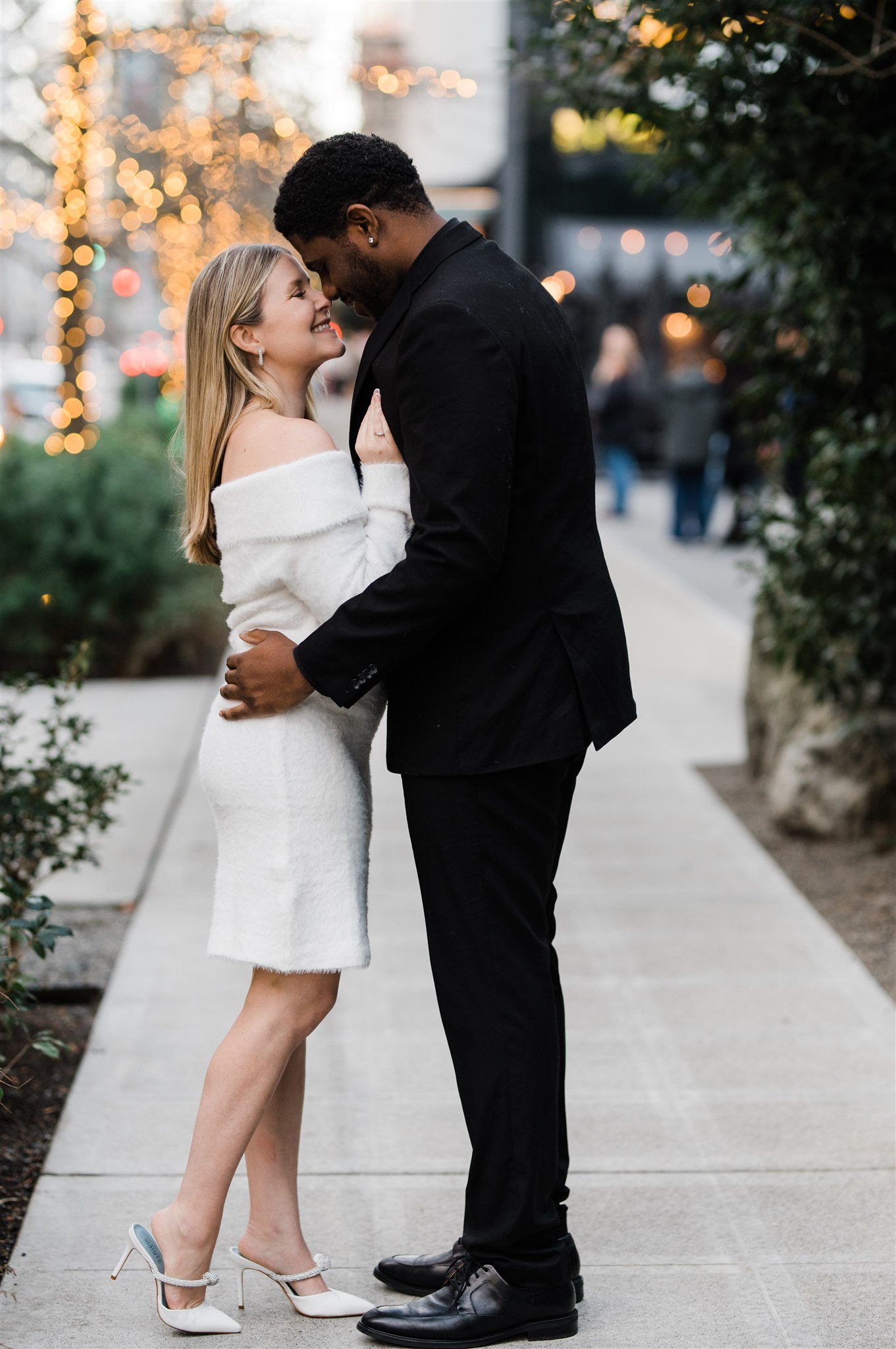 Winter Engagement Photos, Downtown Seattle Engagement Photos, Black Seattle Engagement Photographer, Captured by Candace Photography