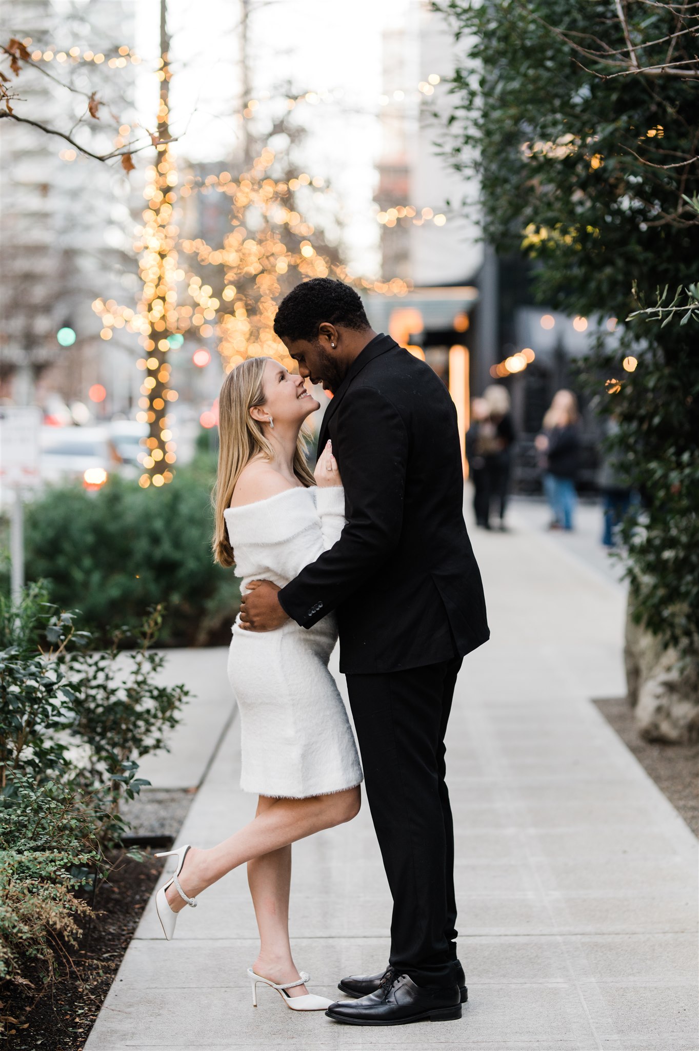 Winter Engagement Photos, Downtown Seattle Engagement Photos, Black Seattle Engagement Photographer, Captured by Candace Photography