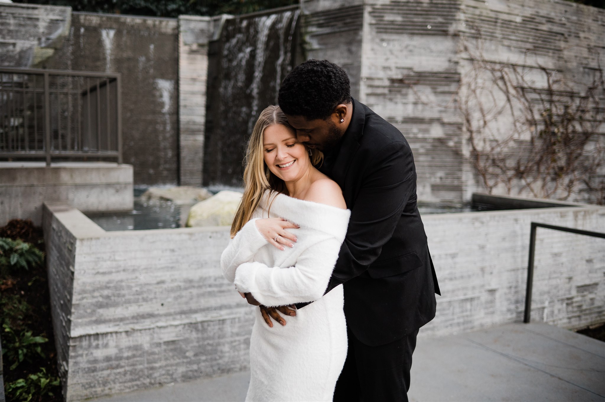 Winter Engagement Photos, Downtown Seattle Engagement Photos, Black Seattle Engagement Photographer, Captured by Candace Photography