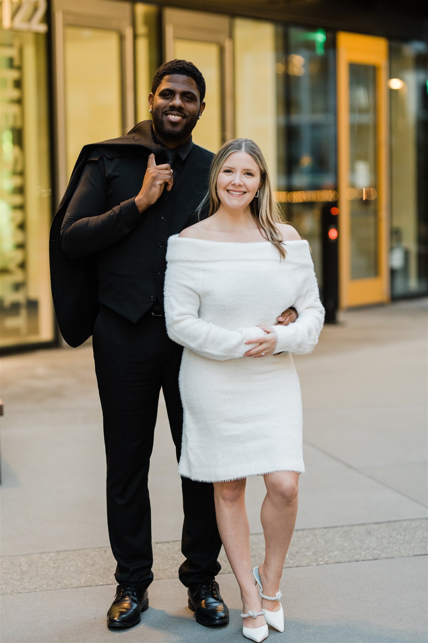 Winter Engagement Photos, Downtown Seattle Engagement Photos, Black Seattle Engagement Photographer, Captured by Candace Photography