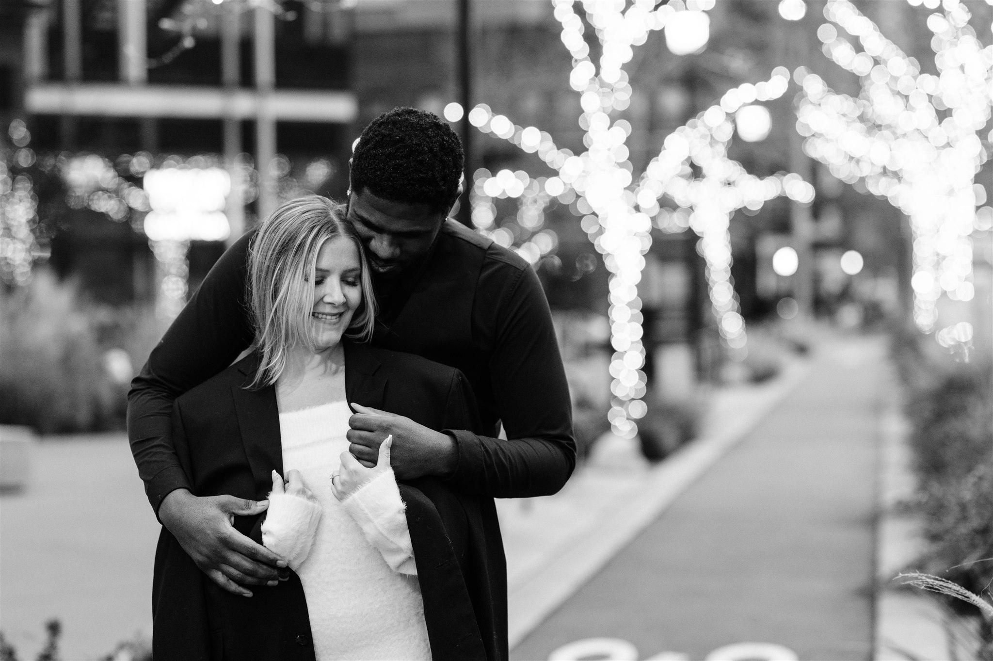 Winter Engagement Photos, Downtown Seattle Engagement Photos, Black Seattle Engagement Photographer, Captured by Candace Photography