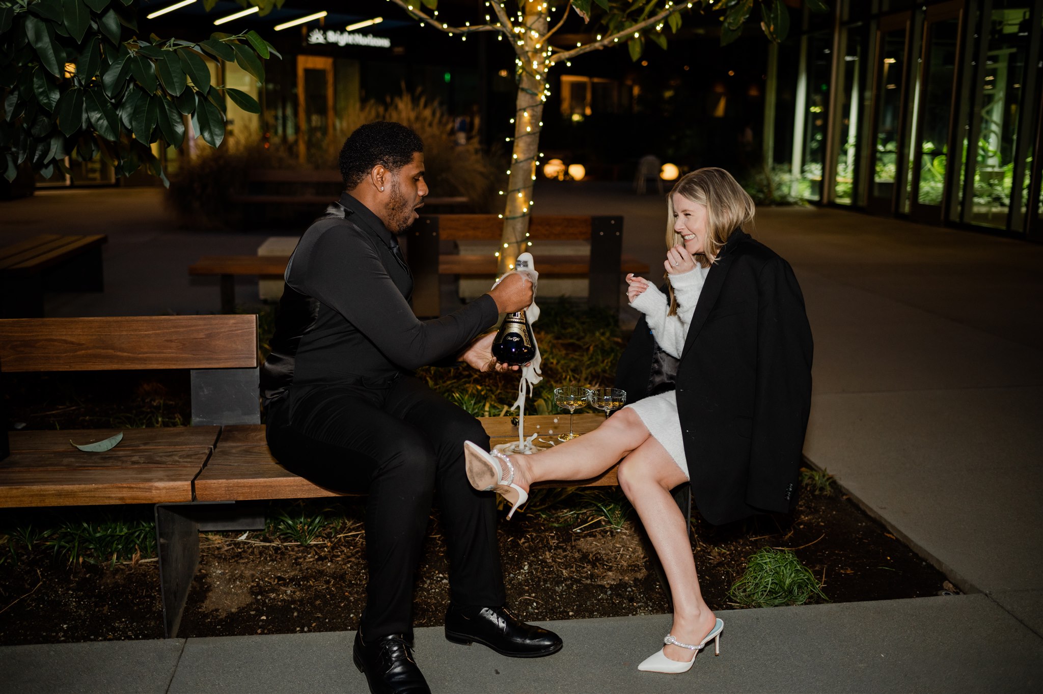 Winter Engagement Photos, Downtown Seattle Engagement Photos, Black Seattle Engagement Photographer, Captured by Candace Photography