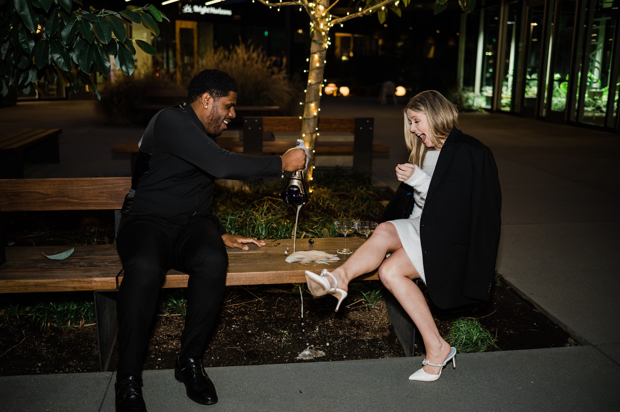 Winter Engagement Photos, Downtown Seattle Engagement Photos, Black Seattle Engagement Photographer, Captured by Candace Photography