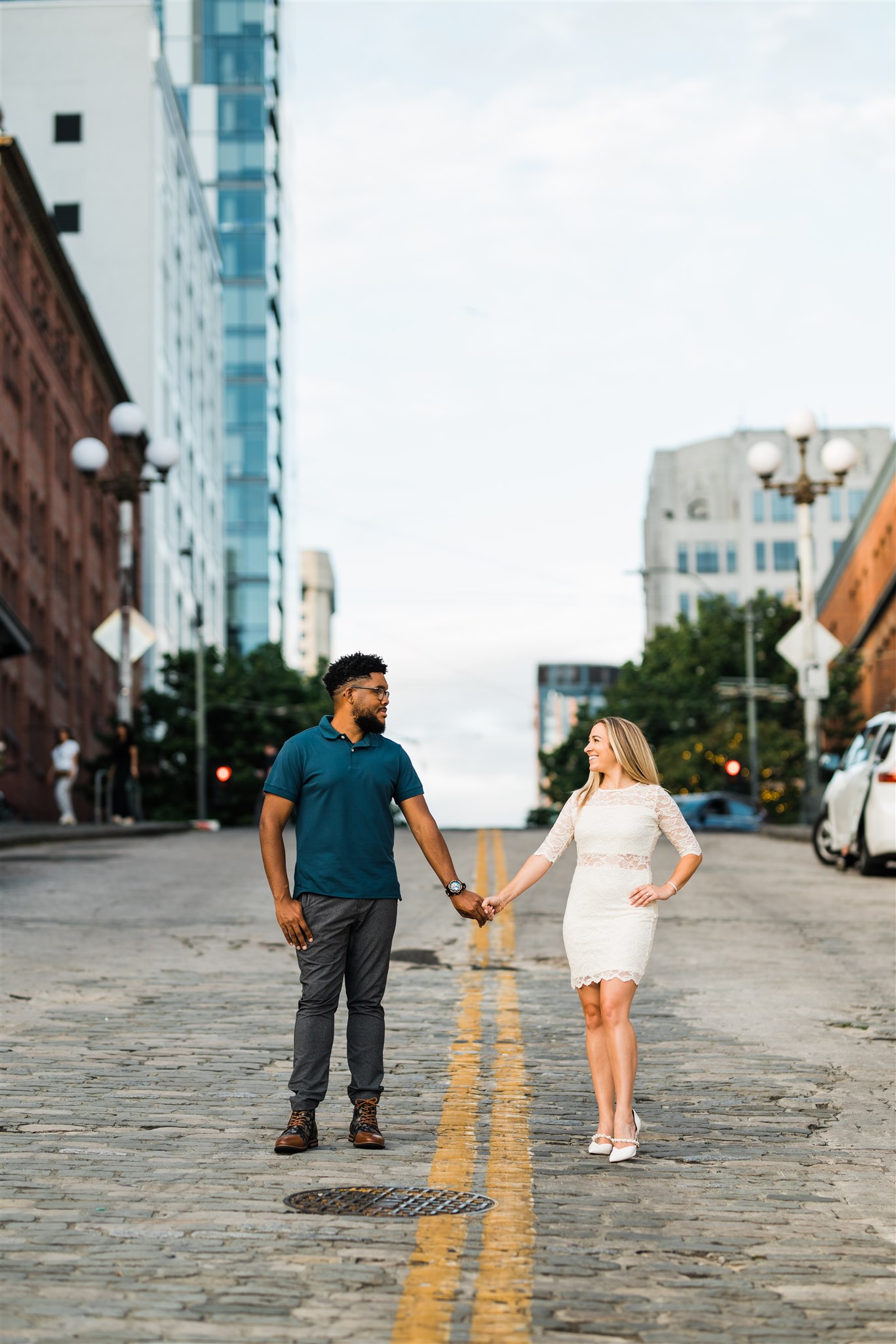 Pike Place Market Engagement Photos, Post Alley Engagement, Seattle Engagement Photographer, Captured by Candace Photography