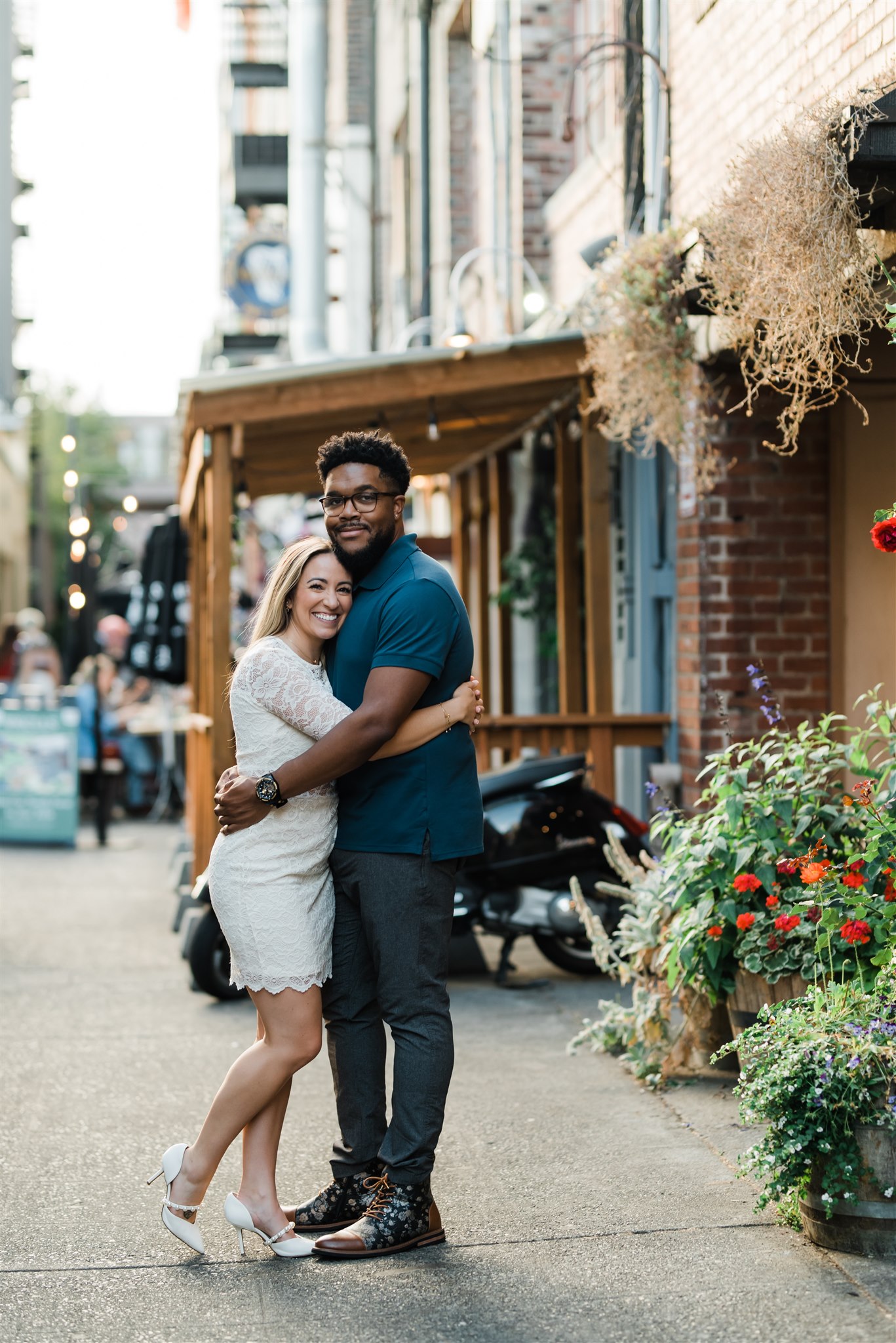 Pike Place Market Engagement Photos, Post Alley Engagement, Seattle Engagement Photographer, Captured by Candace Photography