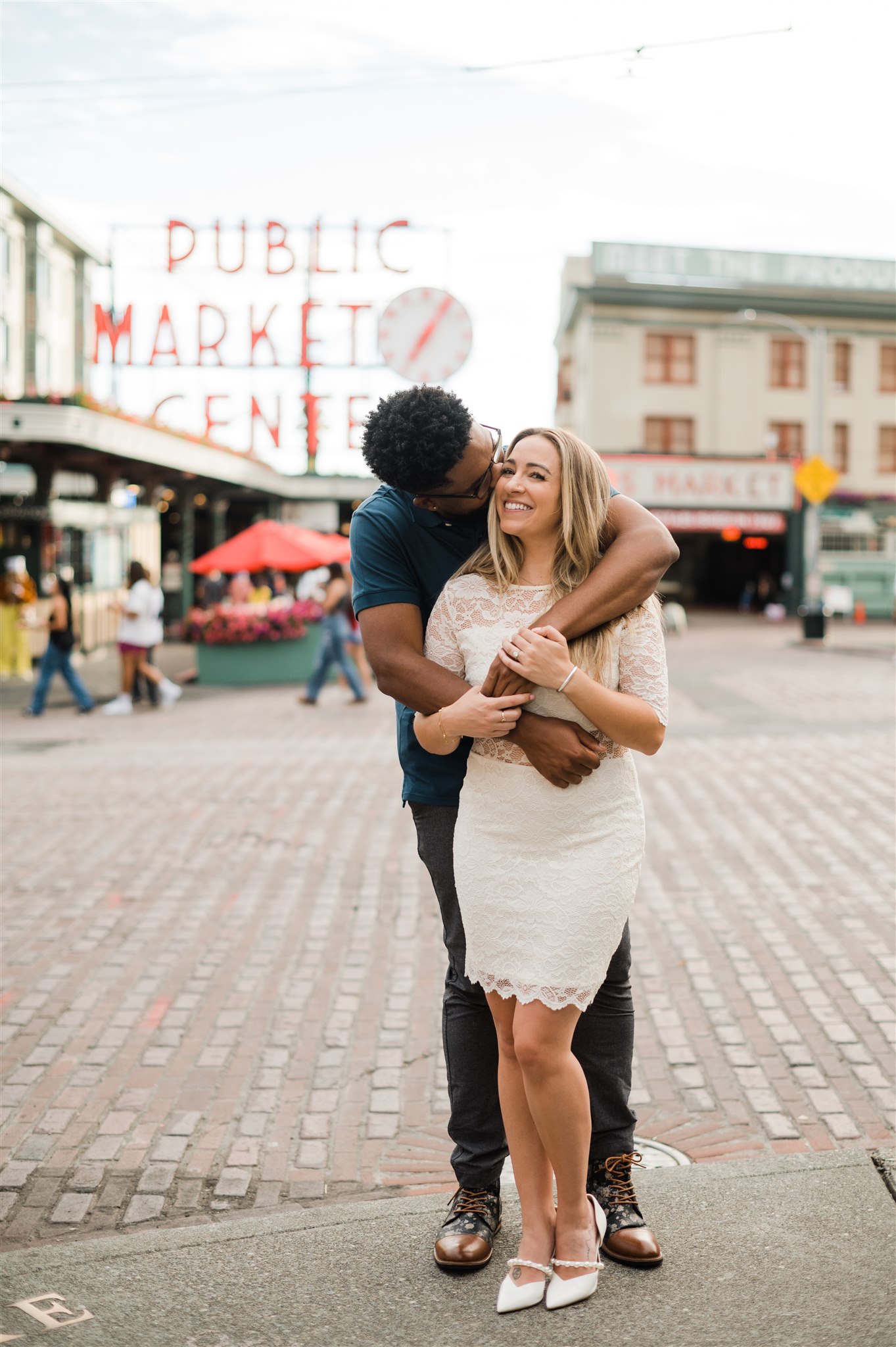 Pike Place Market Engagement Photos, Post Alley Engagement, Seattle Engagement Photographer, Captured by Candace Photography