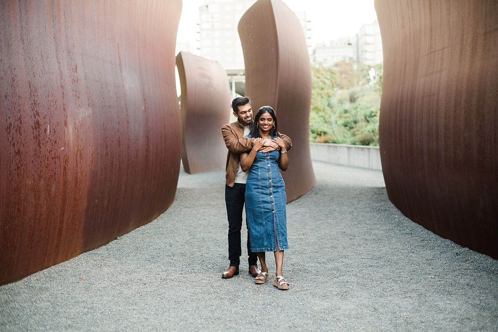 Engagement Seattle, Olympic Sculpture Park Engagement Photos, Seattle Art Museum Engagement Photos, Captured by Candace Photography