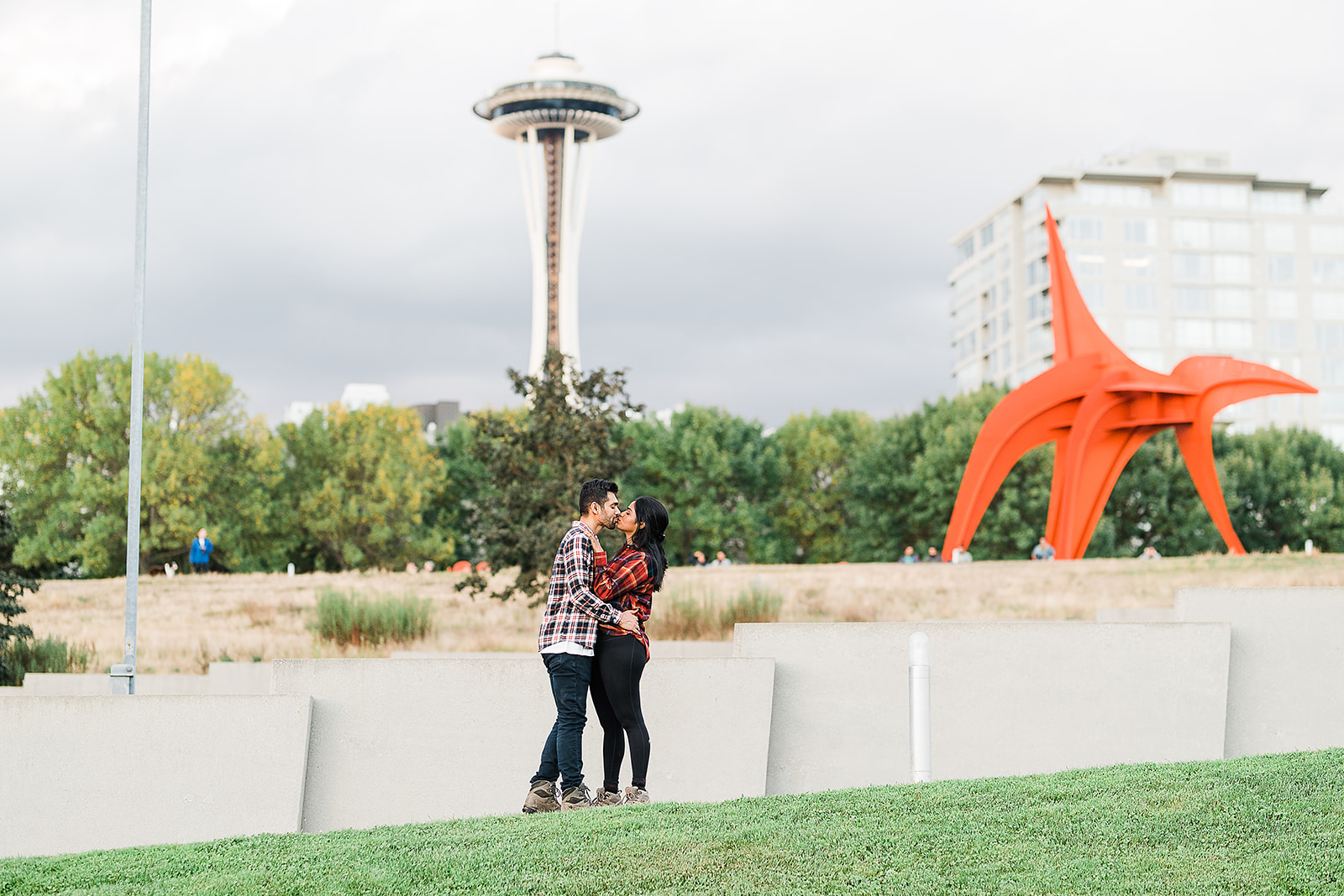 Engagement Seattle, Olympic Sculpture Park Engagement Photos, Seattle Art Museum Engagement Photos, Captured by Candace Photography