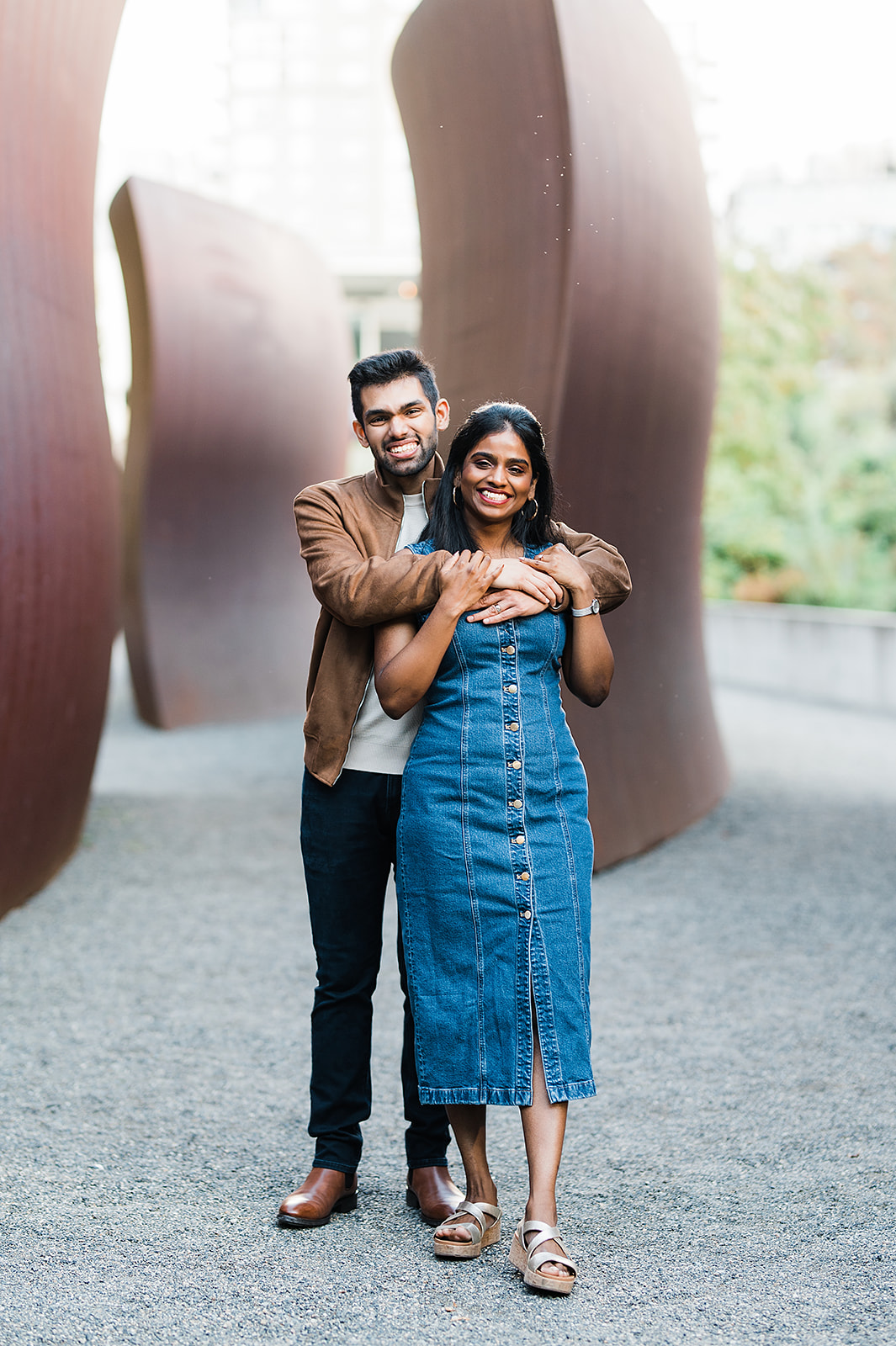 Engagement Seattle, Olympic Sculpture Park Engagement Photos, Seattle Art Museum Engagement Photos, Captured by Candace Photography