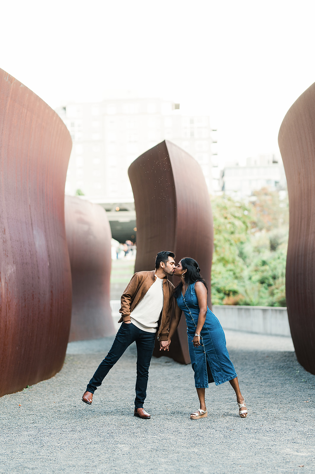 Engagement Seattle, Olympic Sculpture Park Engagement Photos, Seattle Art Museum Engagement Photos, Captured by Candace Photography