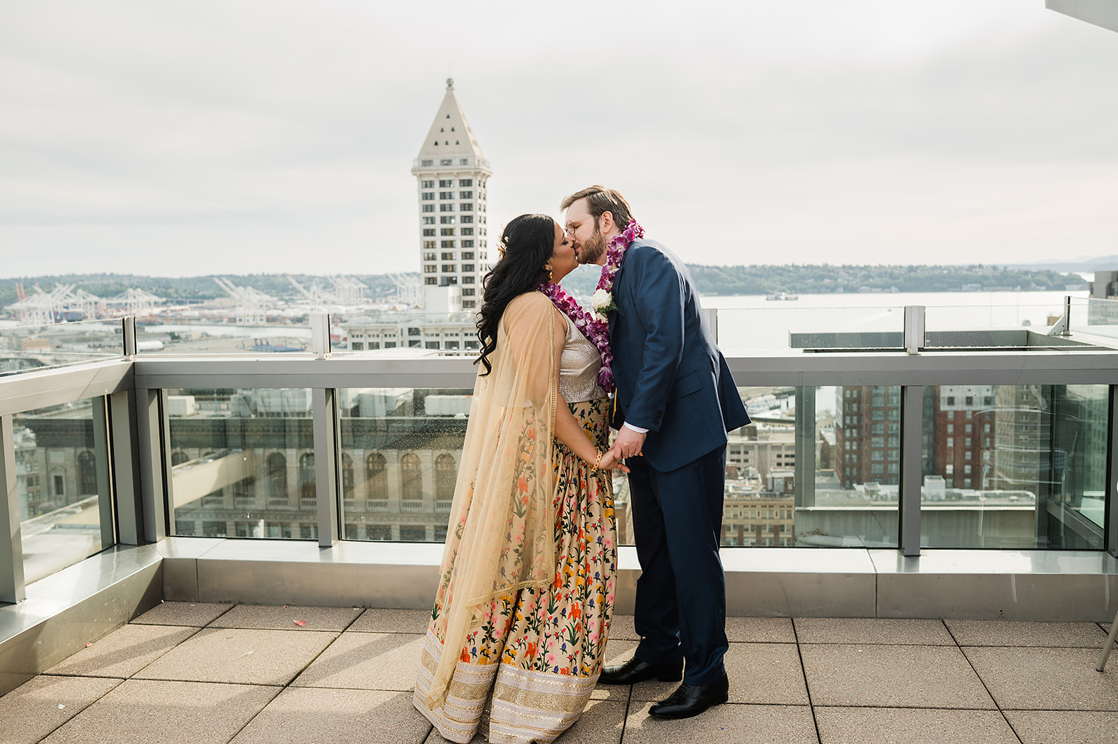 Rooftop Courthouse Wedding Seattle, Seattle Courthouse Wedding, Getting Married In Seattle Courthouse