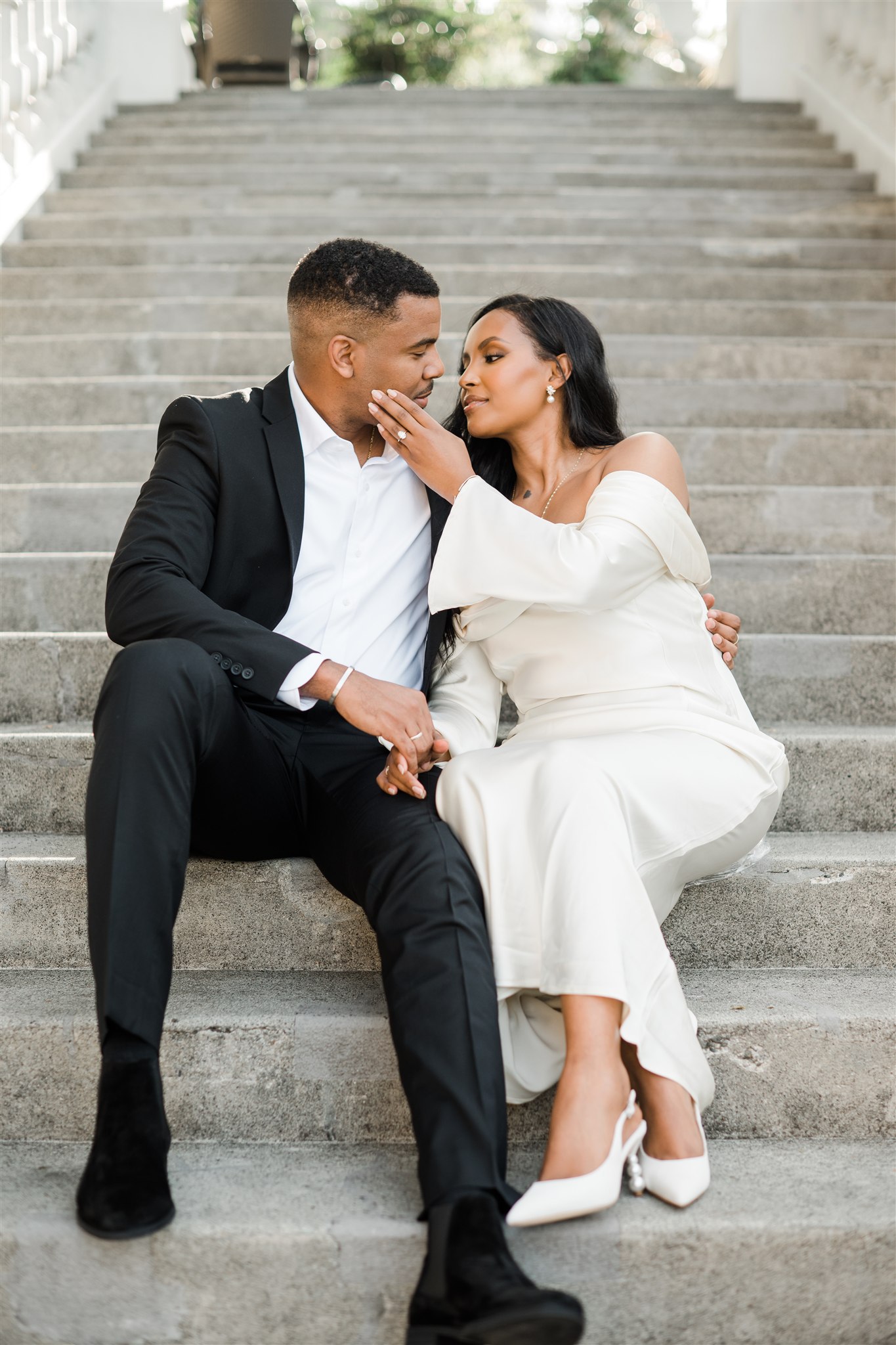 Spanish Steps Tacoma Engagement Portraits