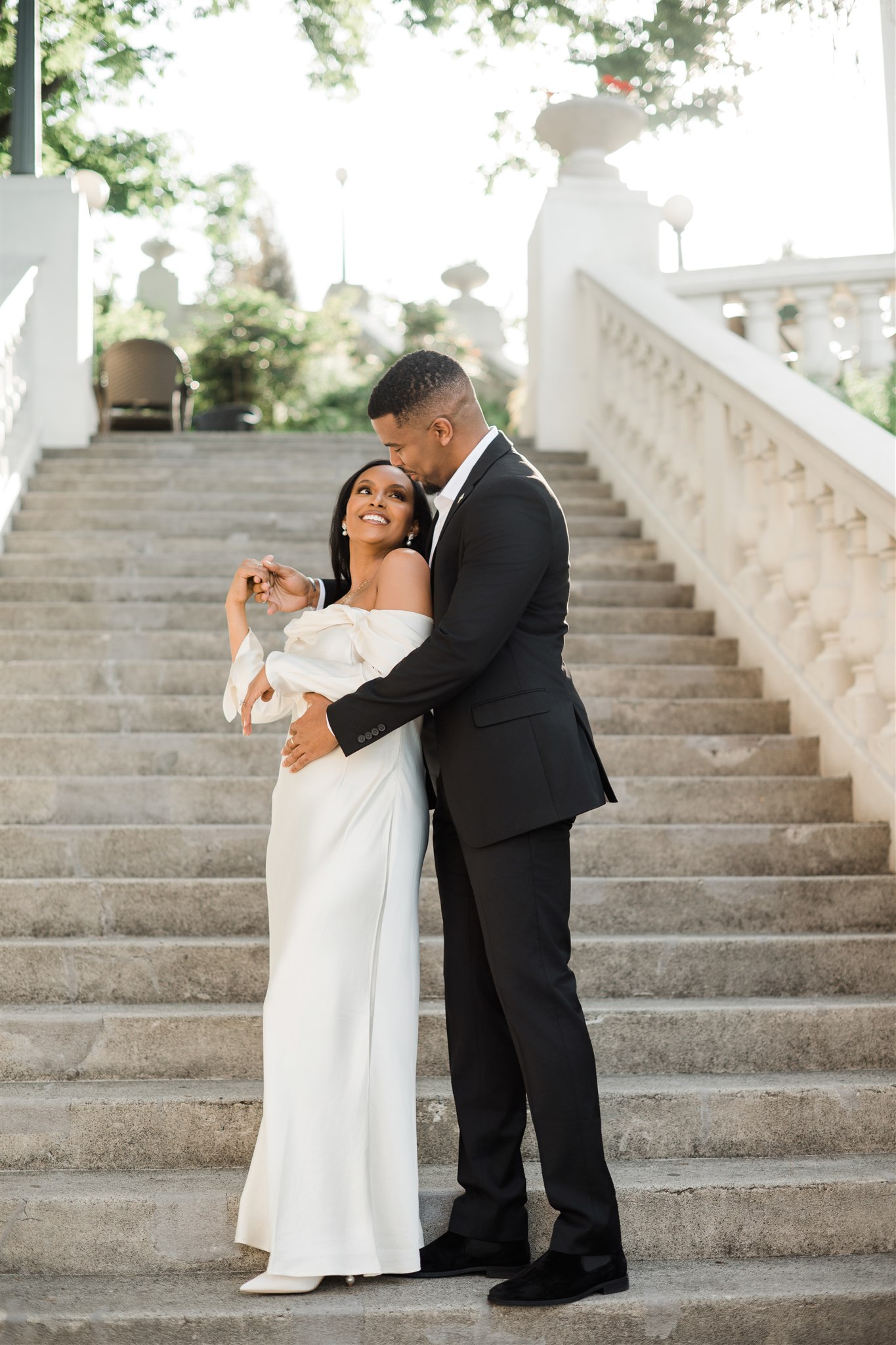 Spanish Steps Engagement Portraits
