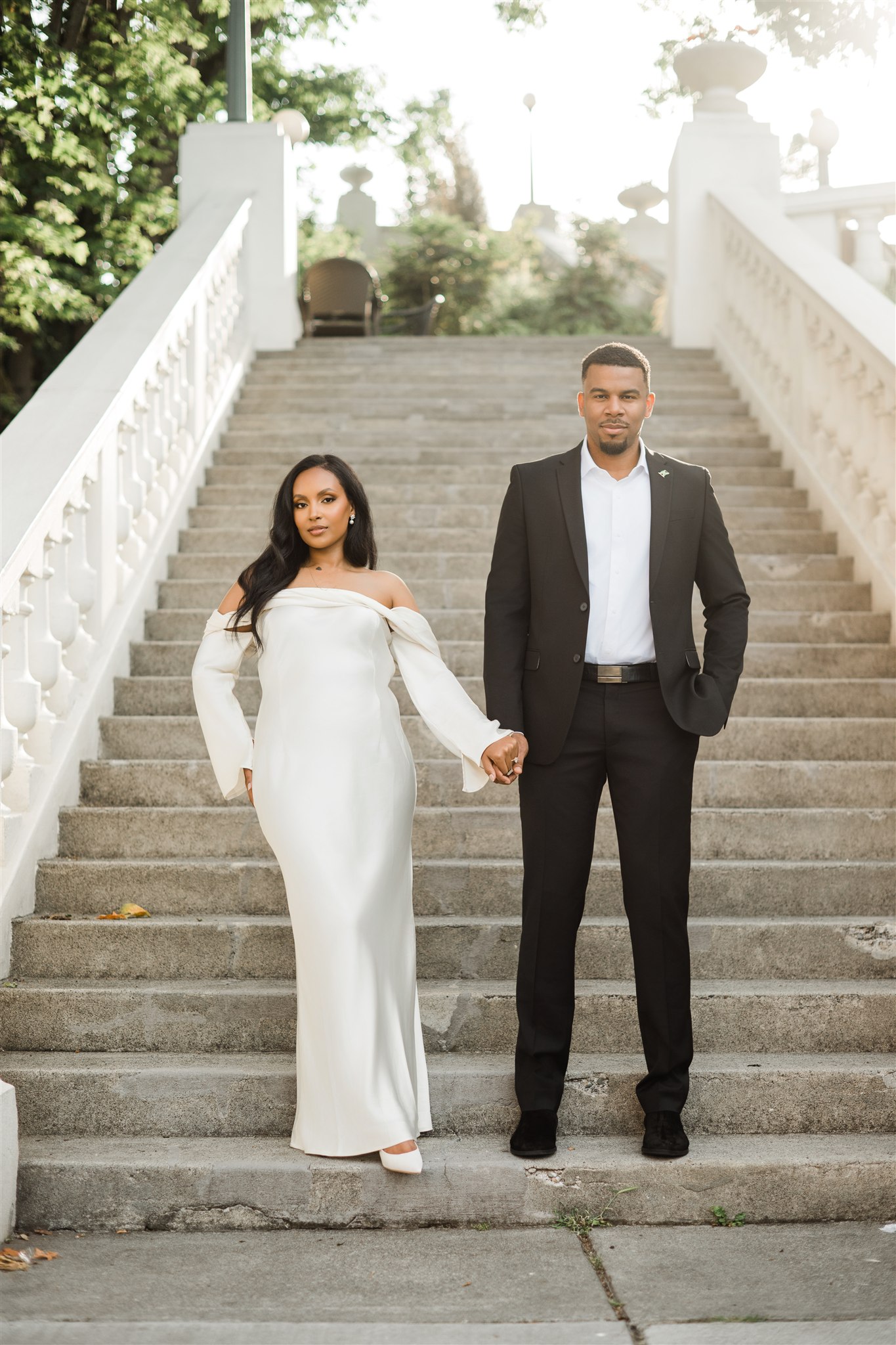 Spanish Steps Tacoma Engagement Photos