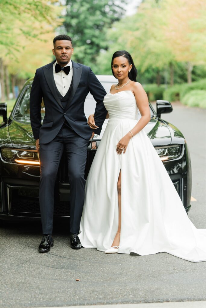 Eritrean wedding couple during their traditional American ceremony at Hyatt Regency Bellevue, photographed by Seattle wedding photographer, Captured by Candace Photography.