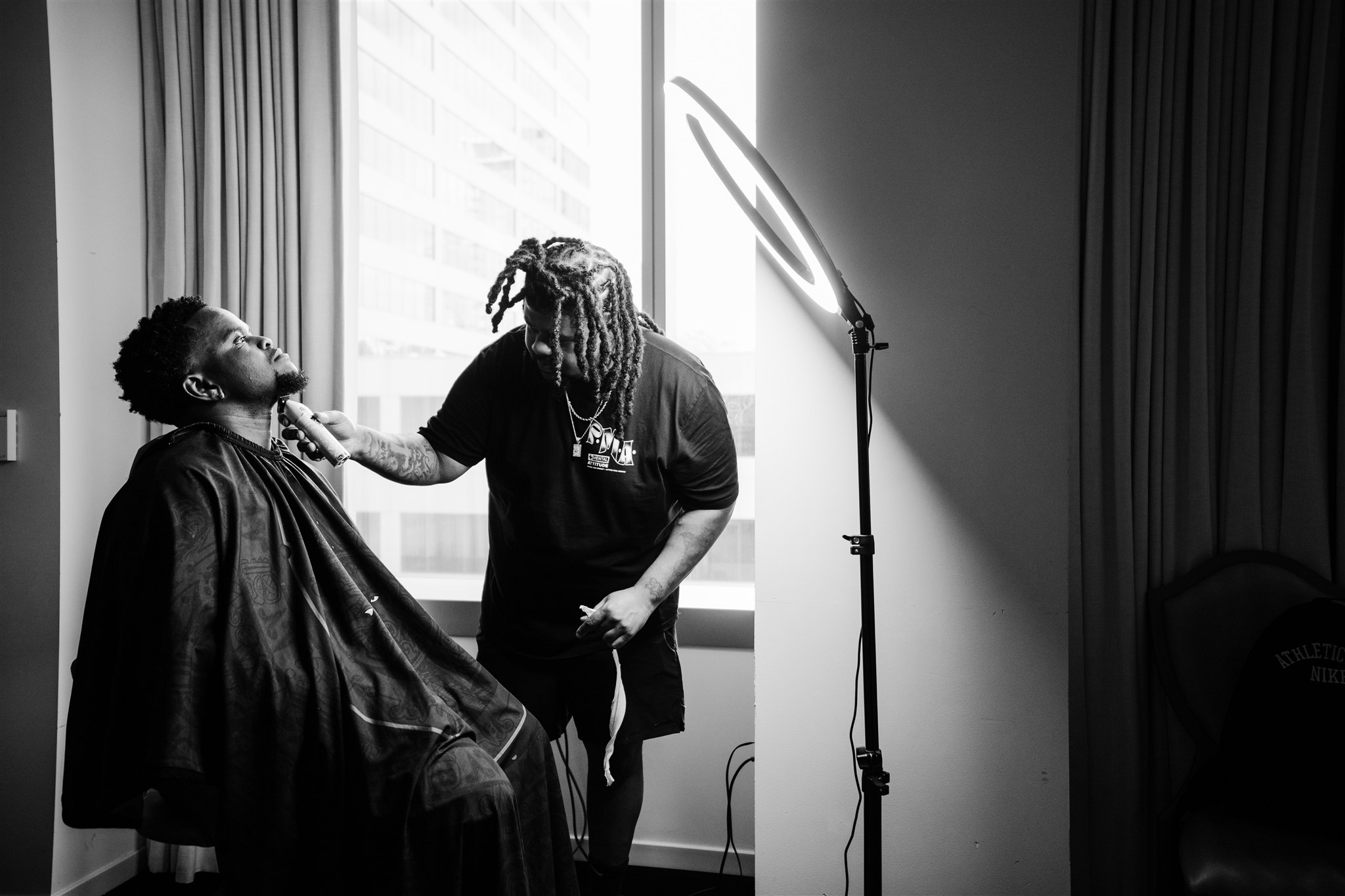 Groom Getting Ready at Sanctuary Seattle