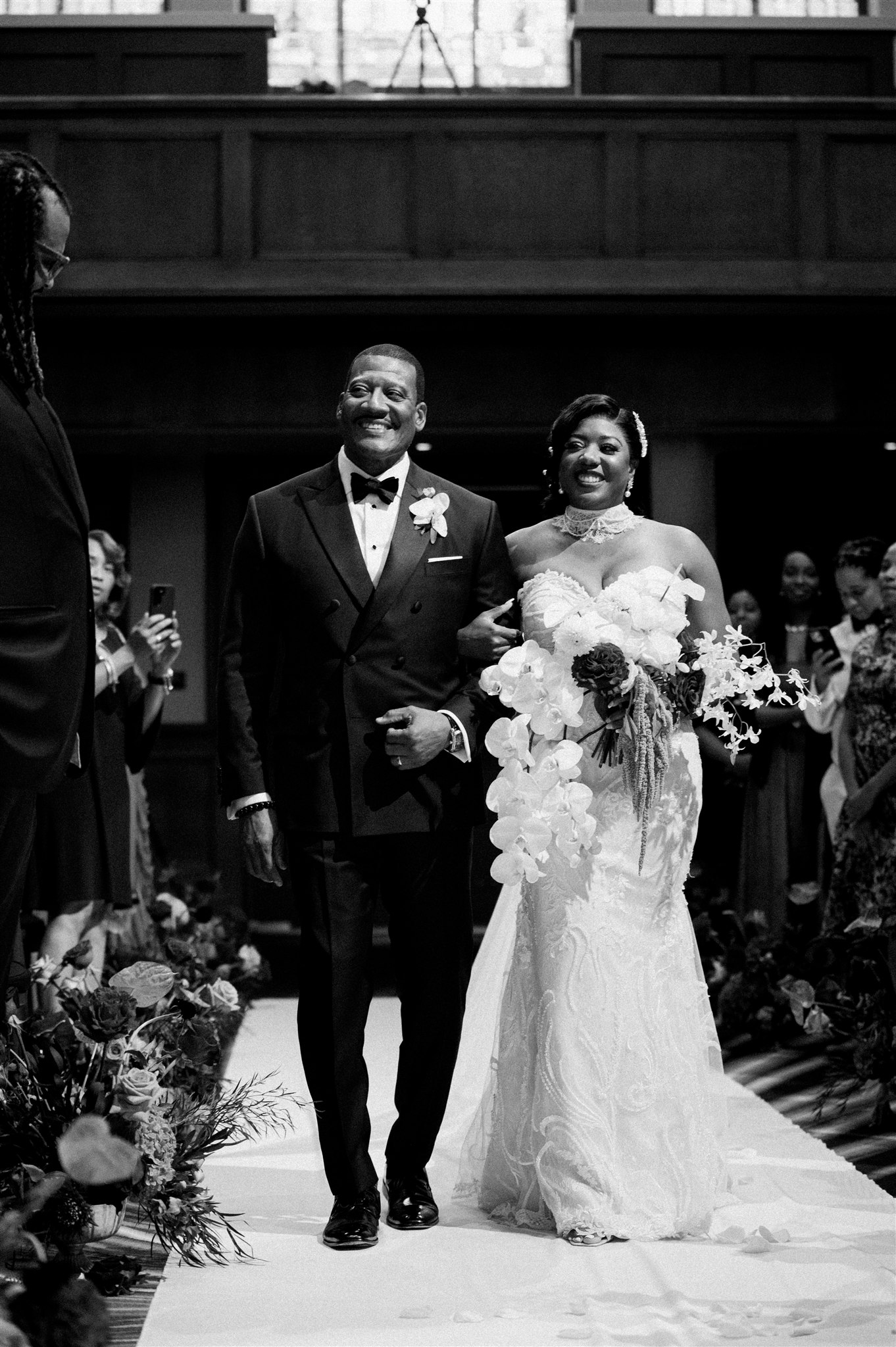 Bride Walking Down Aisle at The Sanctuary Seattle