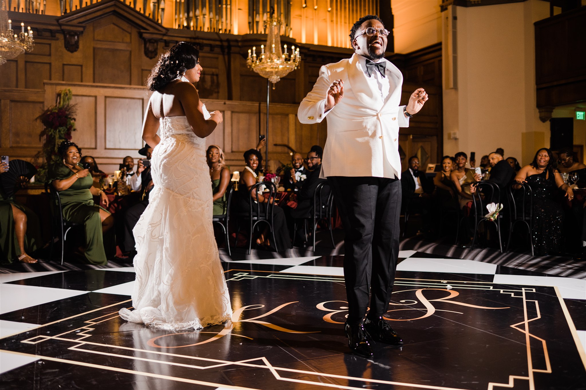 Bride and Groom on Dance Floor at The Sanctuary Venue