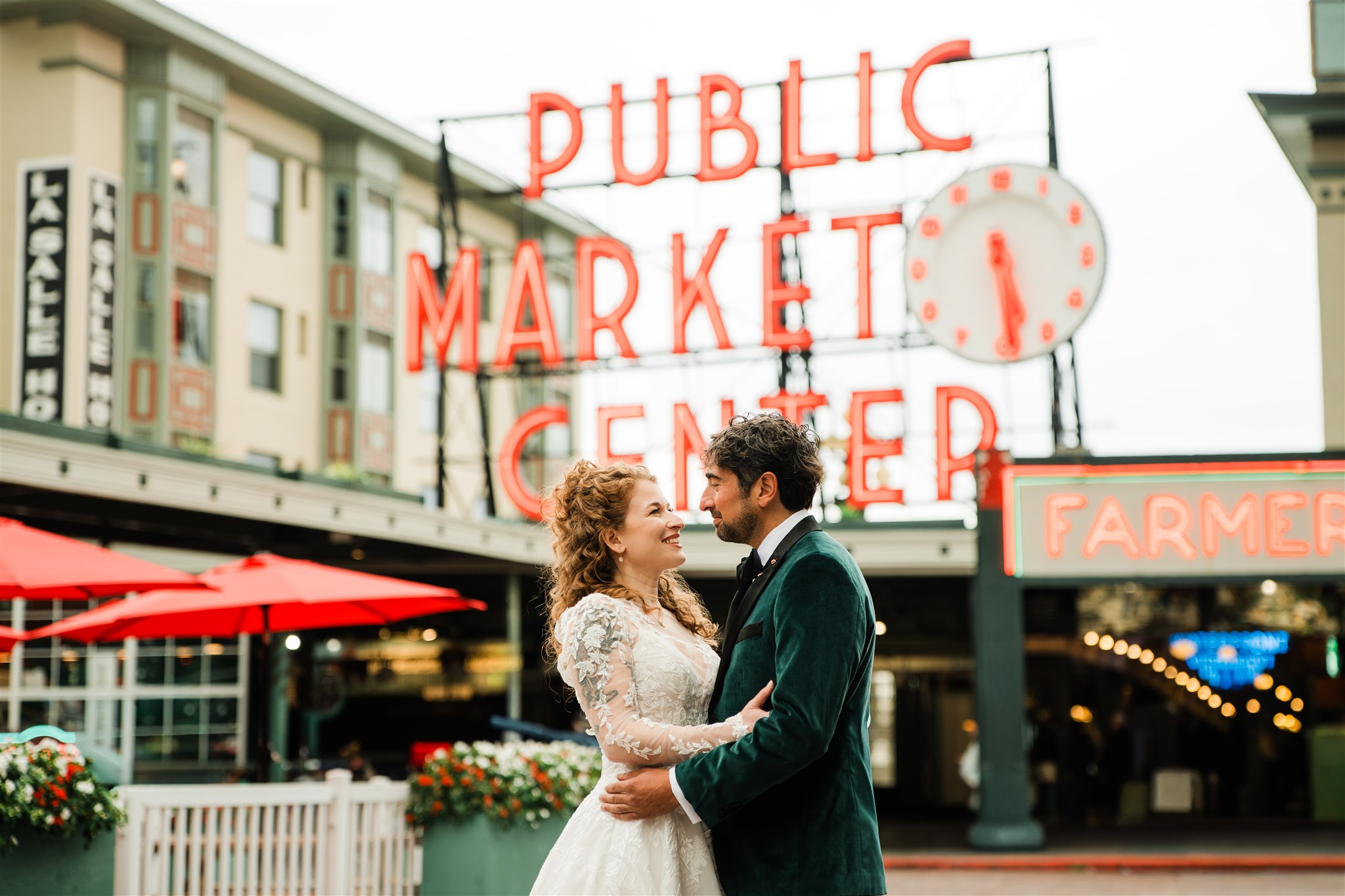 Wedding Photography at Pike Place Market in Seattle