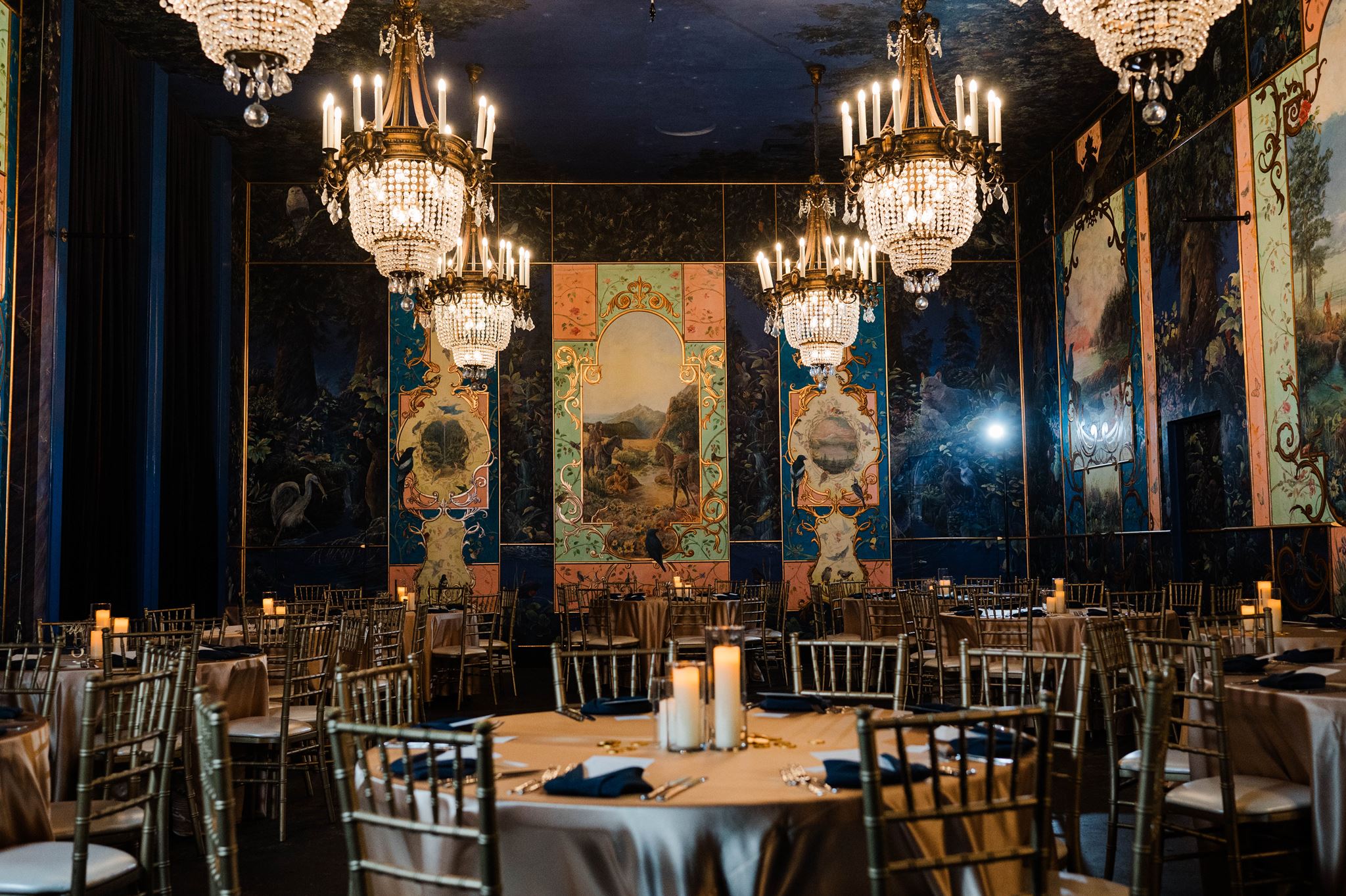 Wedding Reception at The Ruins Seattle in the Ballroom