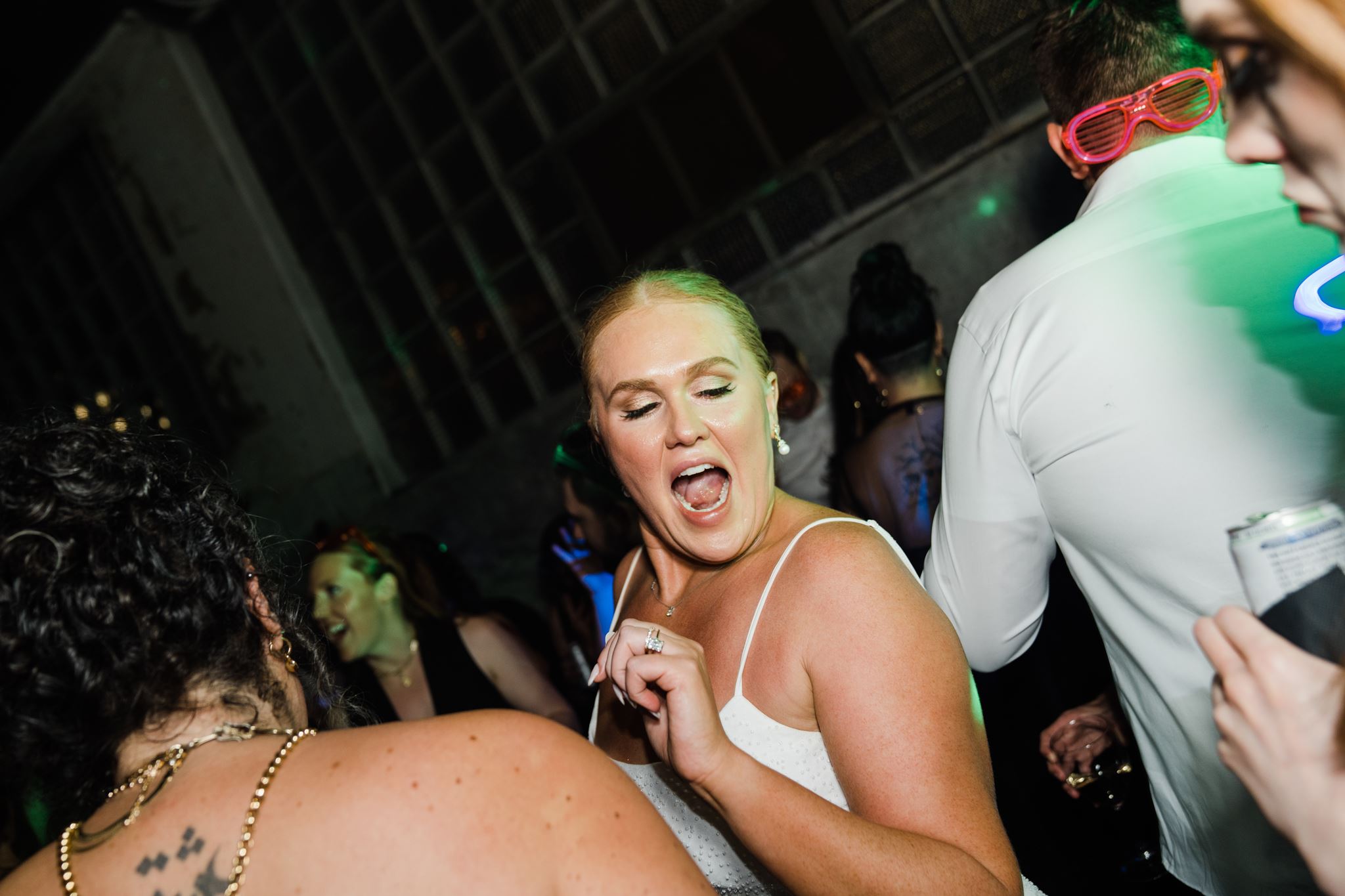Bride Parties on Dance Floor at Wedding Reception