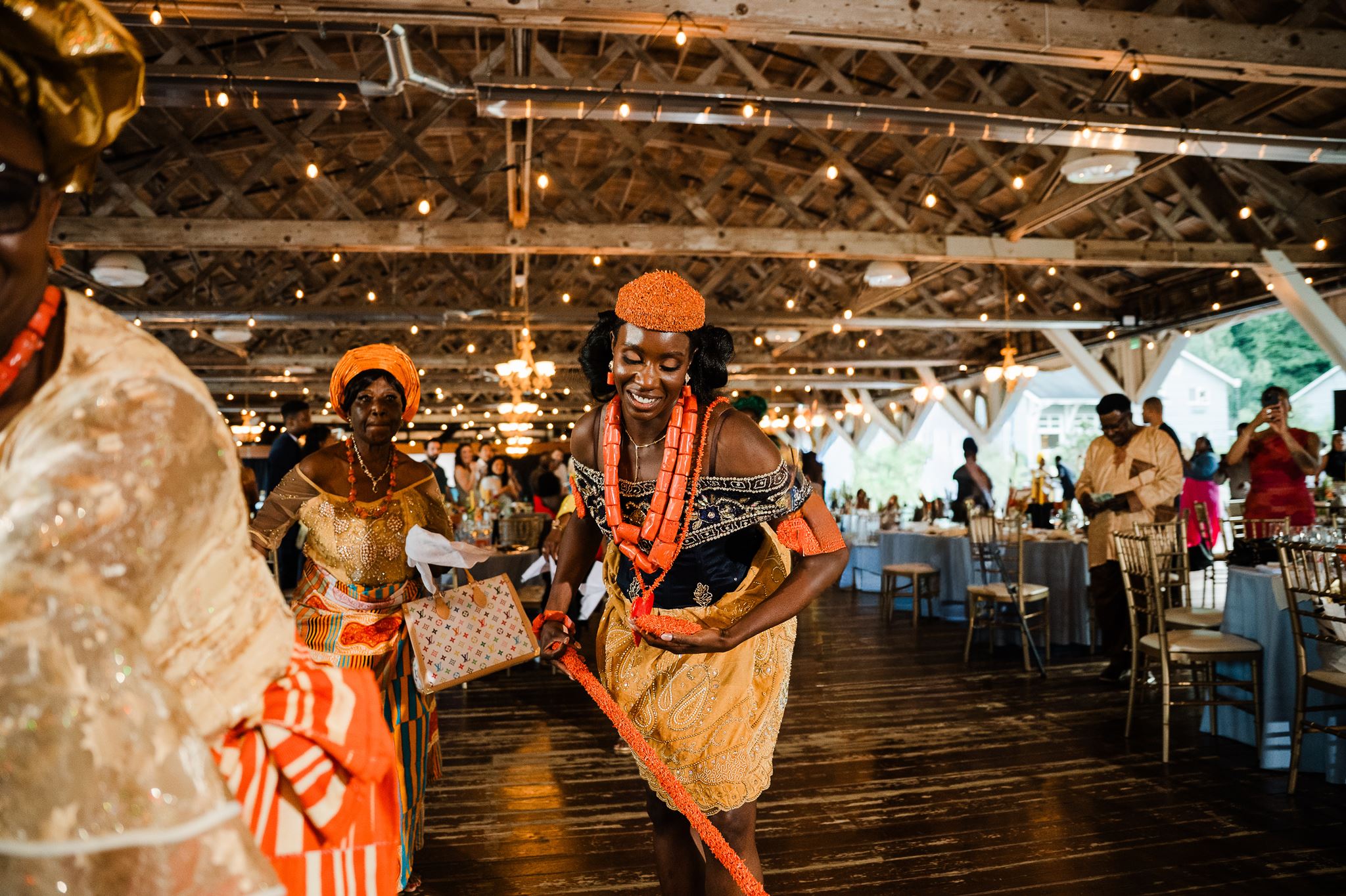Nigerian Bride on Dance Floor at Seattle Wedding